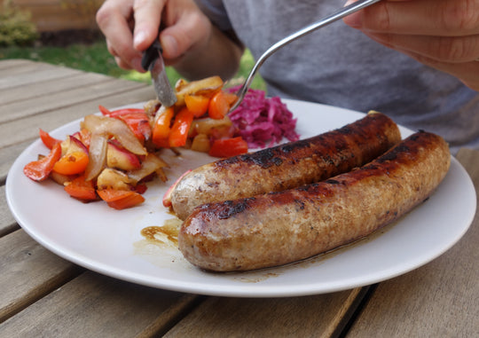 Recipe: Sausages with Apples, Onions & Peppers